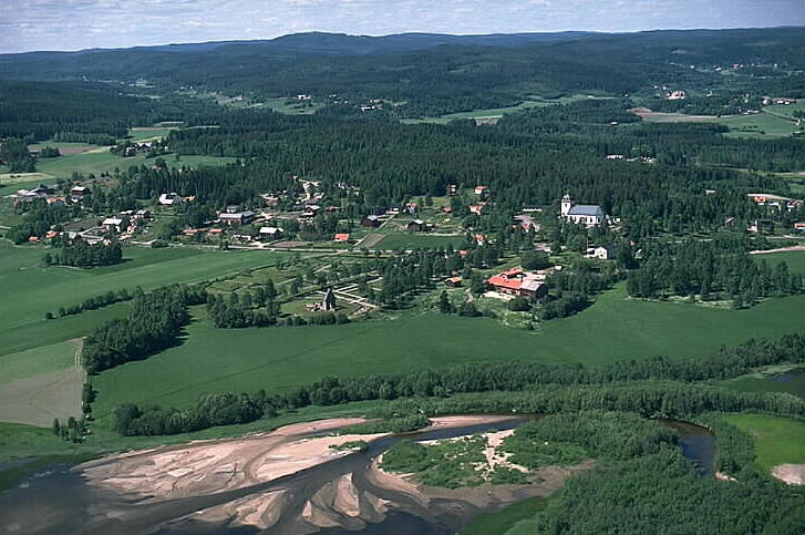 The Selånger valley from the air