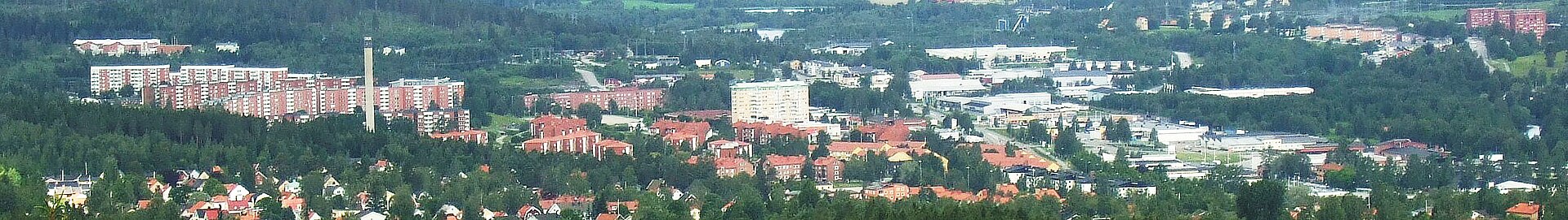 The Nacksta district of Sundsvall seen from above